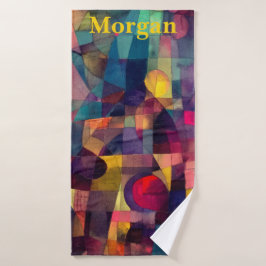 Conjunto De Toalhas Arte Geométrica de Abstrato Vivid Personalizada