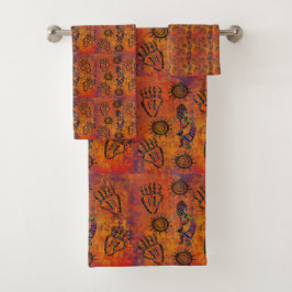 Conjunto De Toalhas Arte Kokopelli