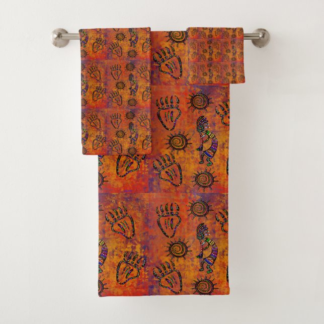 Conjunto De Toalhas Arte Kokopelli (Insitu)