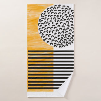 Conjunto De Toalhas Arte Moderna de Meio século Laranja e Preto 