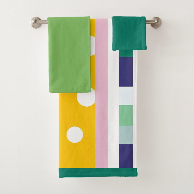 Conjunto De Toalhas Arte moderna do século Médio retrô inspirada (Insitu)