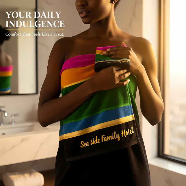 Conjunto De Toalhas Arte Moderna Romântica Geometria do arco-íris (Criador carregado)