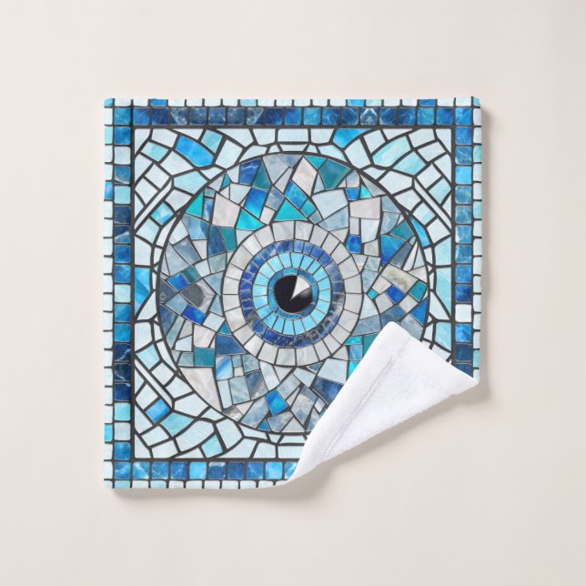 Conjunto De Toalhas Arte Mosaica Amuleta mau (Pano de lavar)