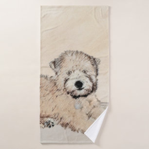Conjunto De Toalhas Arte original de pintura terrier com revestimento