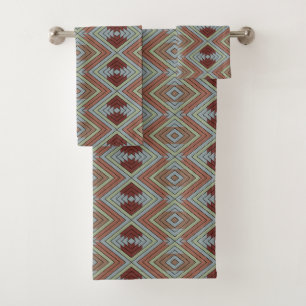 Conjunto De Toalhas Arte Padrão Estilo Índio Americano do Sudoeste