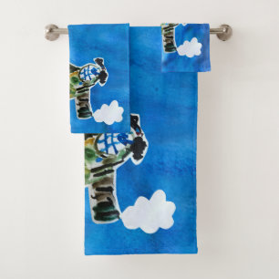 Conjunto De Toalhas "Arte por Crianças"