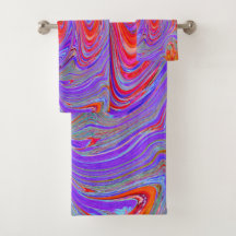 Arte retrógrada de Abstrato de Groovy Vermelho e R