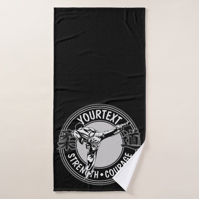 Conjunto De Toalhas Artes Marciais Personalizadas JUDO Japão Combate E (Toalha de Banho)