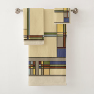 Conjunto De Toalhas Artes & teste padrão geométrico da queda dos