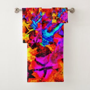 Conjunto De Toalhas Artista de Cores Vibrantes Expressivas