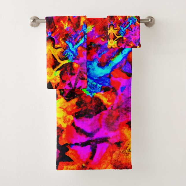 Conjunto De Toalhas Artista de Cores Vibrantes Expressivas (Insitu)