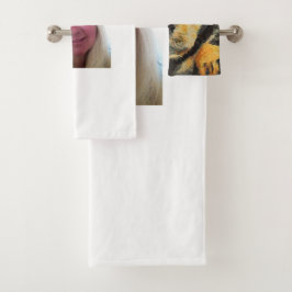 Conjunto De Toalhas Artístico Rottweiler Puppy Retrato