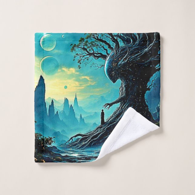 Conjunto De Toalhas Árvore Cósmica da Fantasia da Vida (Pano de lavar)