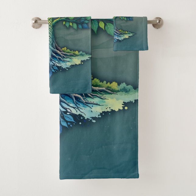 Conjunto De Toalhas Árvore da Vida Mudando o Amanhecer (Insitu)