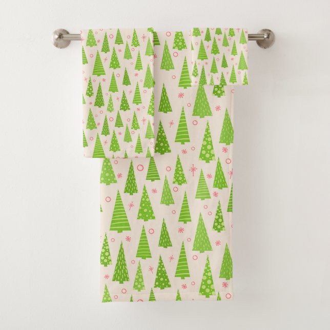 Conjunto De Toalhas Árvores de Natal (Insitu)
