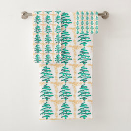 Conjunto De Toalhas Árvores de Natal