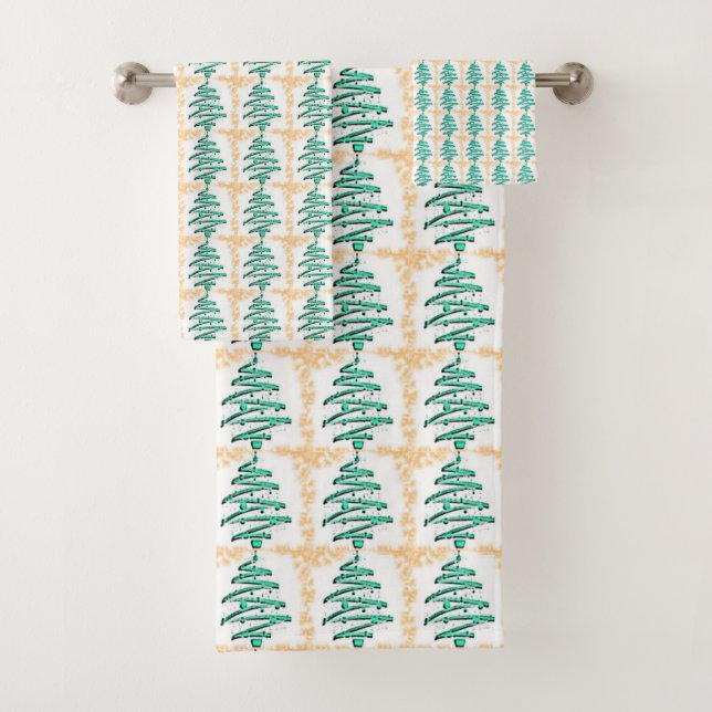 Conjunto De Toalhas Árvores de Natal (Insitu)