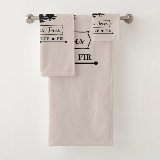 Conjunto De Toalhas Árvores de Natal frescas de fazenda (Insitu)