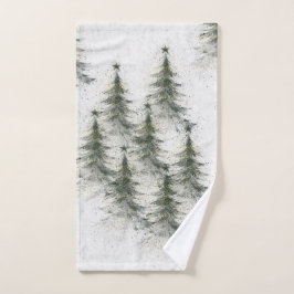 Conjunto De Toalhas Árvores de Natal na Floresta