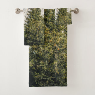 Conjunto De Toalhas Árvores florestais de inverno #19