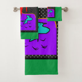 Conjunto De Toalhas As Aves Em Verde