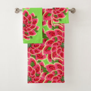Conjunto De Toalhas As fatias da melancia fazem flores