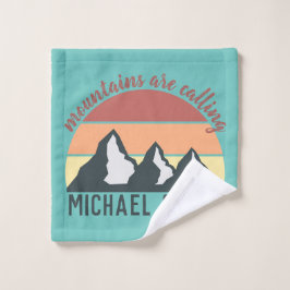 Conjunto De Toalhas As montanhas de pastagem chamam de céu monográfico