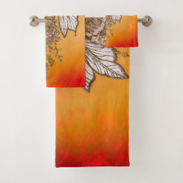 Conjunto De Toalhas Asas ouros e sonhos florescentes, a fada mágica