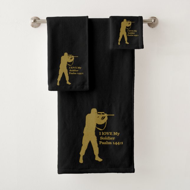 Conjunto De Toalhas atirador Dourado (Insitu)