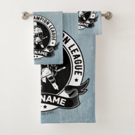 Conjunto De Toalhas Atleta Personalizado Da Equipe De Rink De Gelo Do 