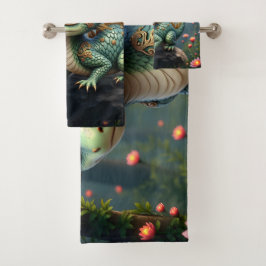 Conjunto De Toalhas Auren – Pequeno Dragão da Floresta Esmeralda