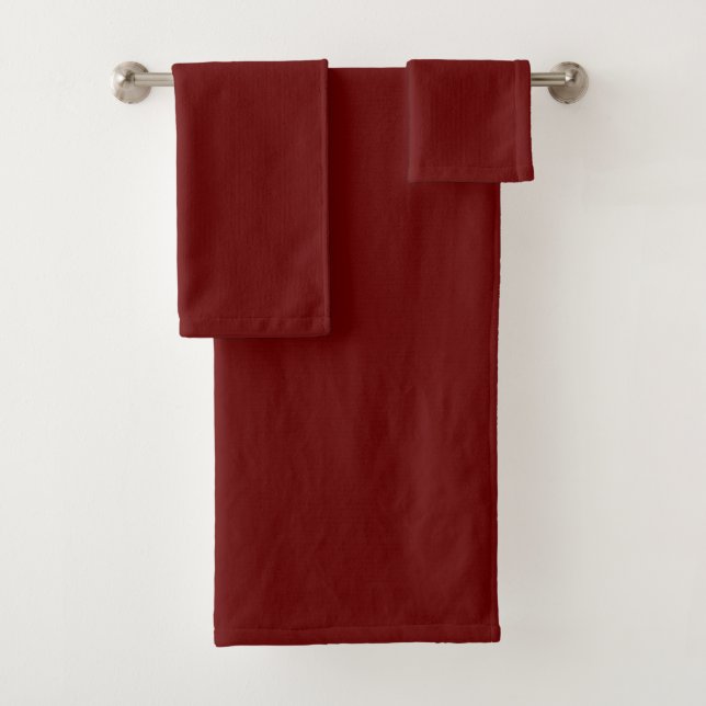 Conjunto De Toalhas Autoridade® vermelho-escuro simples (Insitu)