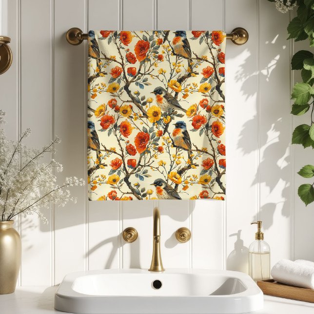 Conjunto De Toalhas Autumn Floral Towel Cozy Gift for Grandma Grandpa (Autumn Floral Towel Cozy Gift for Grandma Grandpa)