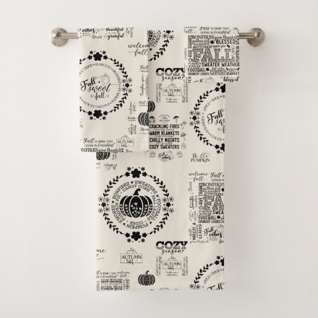 Conjunto De Toalhas Autumn Vibes Bathroom Towel Set (Insitu)