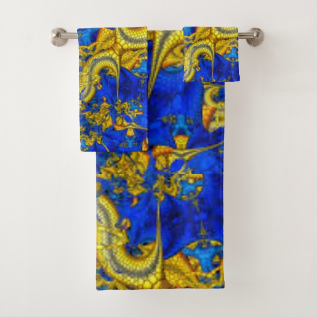 Conjunto De Toalhas Avatar Serpentina Azul Safira (Insitu)