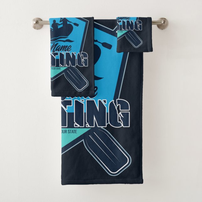 Conjunto De Toalhas Aventura Personalizada Rafting Whitewater River (Insitu)