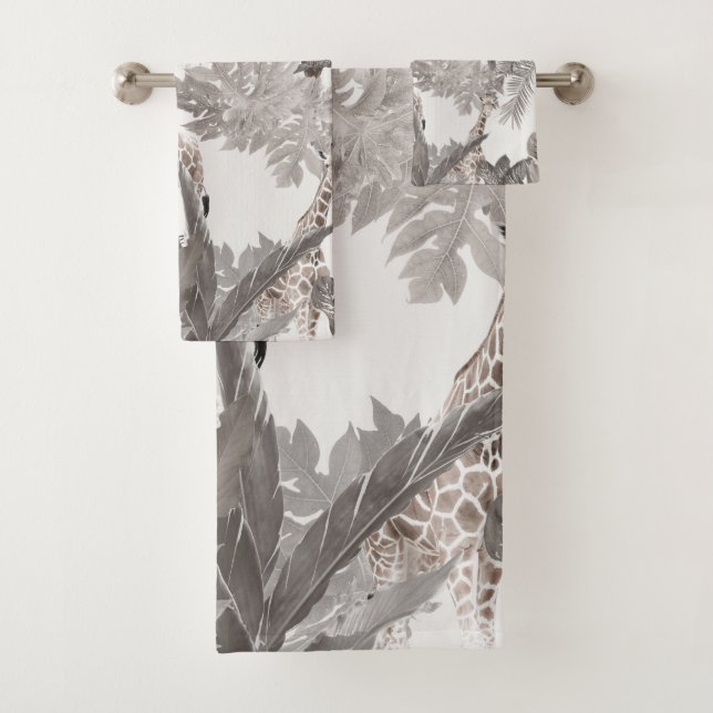 Conjunto De Toalhas Aventura Safari Tropical 2 #arte #tropical (Insitu)