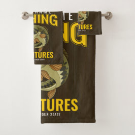 Conjunto De Toalhas Aventuras De Pesca Personalizadas Anglas De Peixe