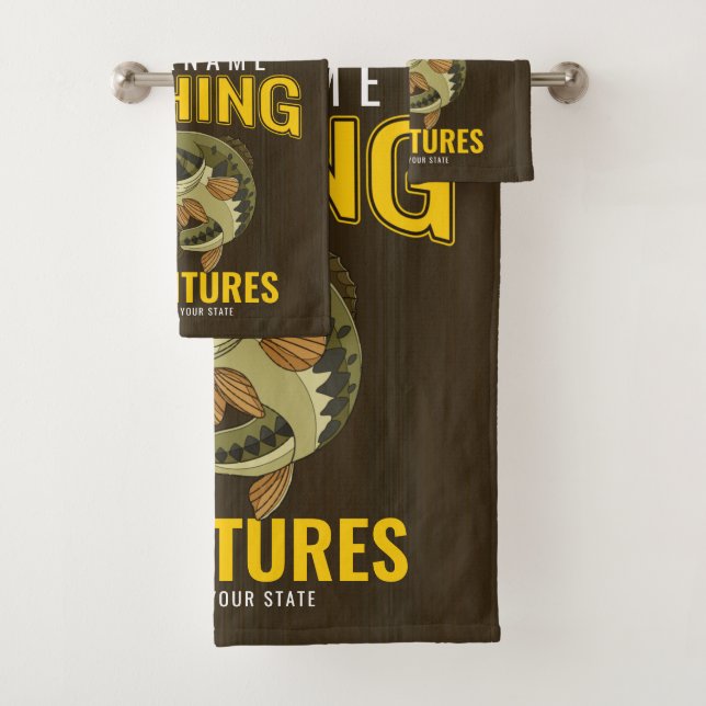 Conjunto De Toalhas Aventuras De Pesca Personalizadas Anglas De Peixe (Insitu)