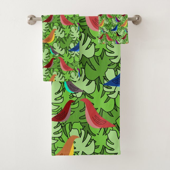 Conjunto De Toalhas Aves, Aves, Aves (Insitu)