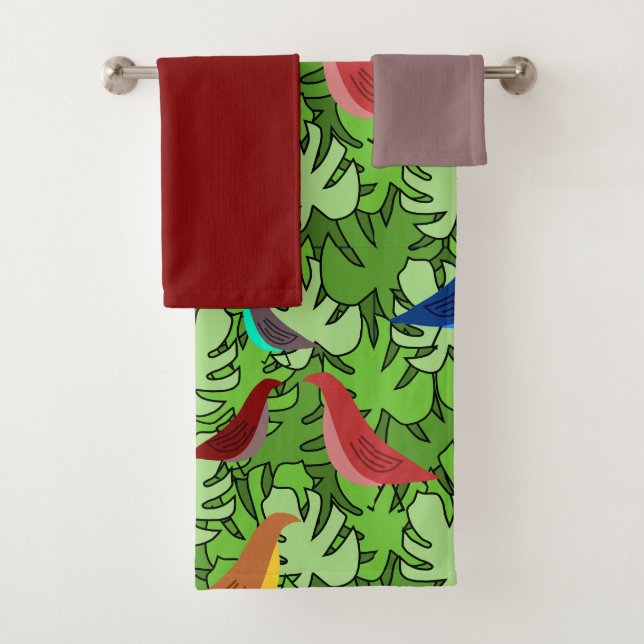 Conjunto De Toalhas Aves, Aves, Aves (Insitu)
