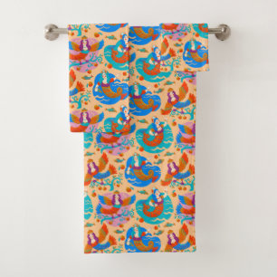 Conjunto De Toalhas Aves de capoeira e sereias