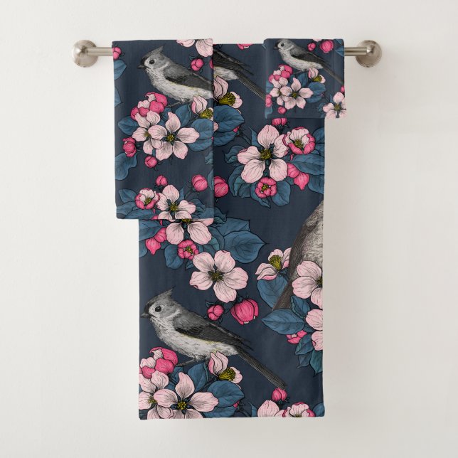 Conjunto De Toalhas Aves e Blossomas (Insitu)