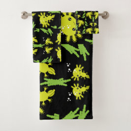 Conjunto De Toalhas Axaotl Salamander Kids Gift