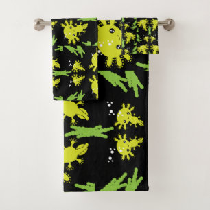 Conjunto De Toalhas Axaotl Salamander Kids Gift