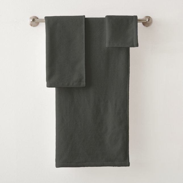 Conjunto De Toalhas Azeite preto (cor sólida) (Insitu)