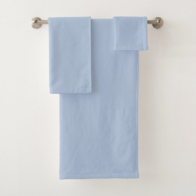 Conjunto De Toalhas Azul Aço Claro Cor Sólida (Insitu)