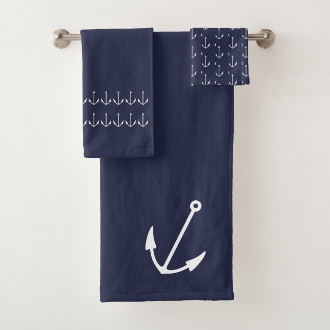 Conjunto De Toalhas Azul-azul-atlântico-marinho (Insitu)