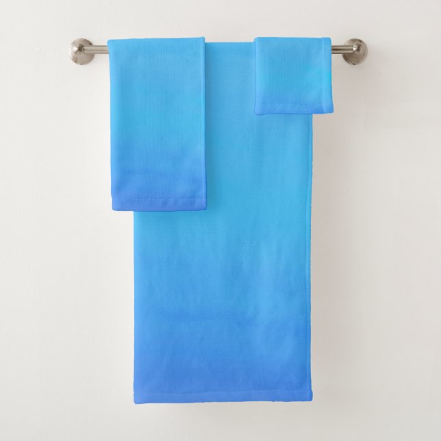 Conjunto De Toalhas Azul como a Abstrato do céu (Insitu)