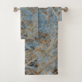 Conjunto De Toalhas Azul Marble Zen Elegant Bath Towers